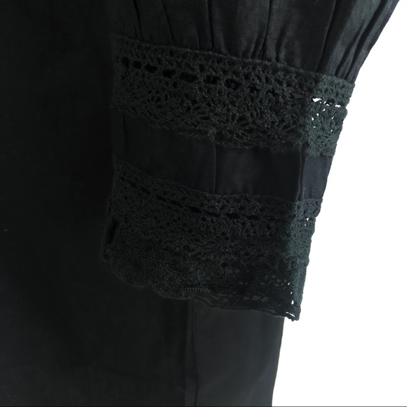 🔴SOLD🔴Anthropologie Farm Rio Black Dress L - Picture 7 of 13